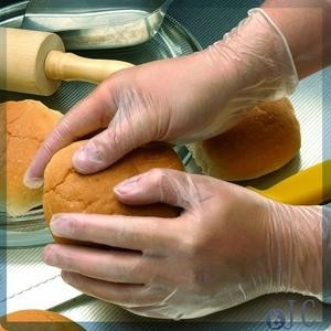 powdered&amp ελεύθερα βινυλίου γάντια σκονών/γόνιμος μίας χρήσης κονιοποιημένος γάντι κατασκευαστής PVC